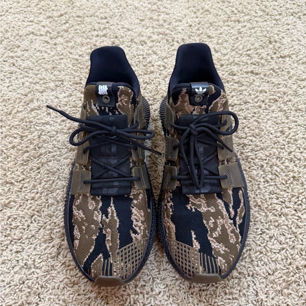Adidas Black and Brown Camouflage Sneakers
